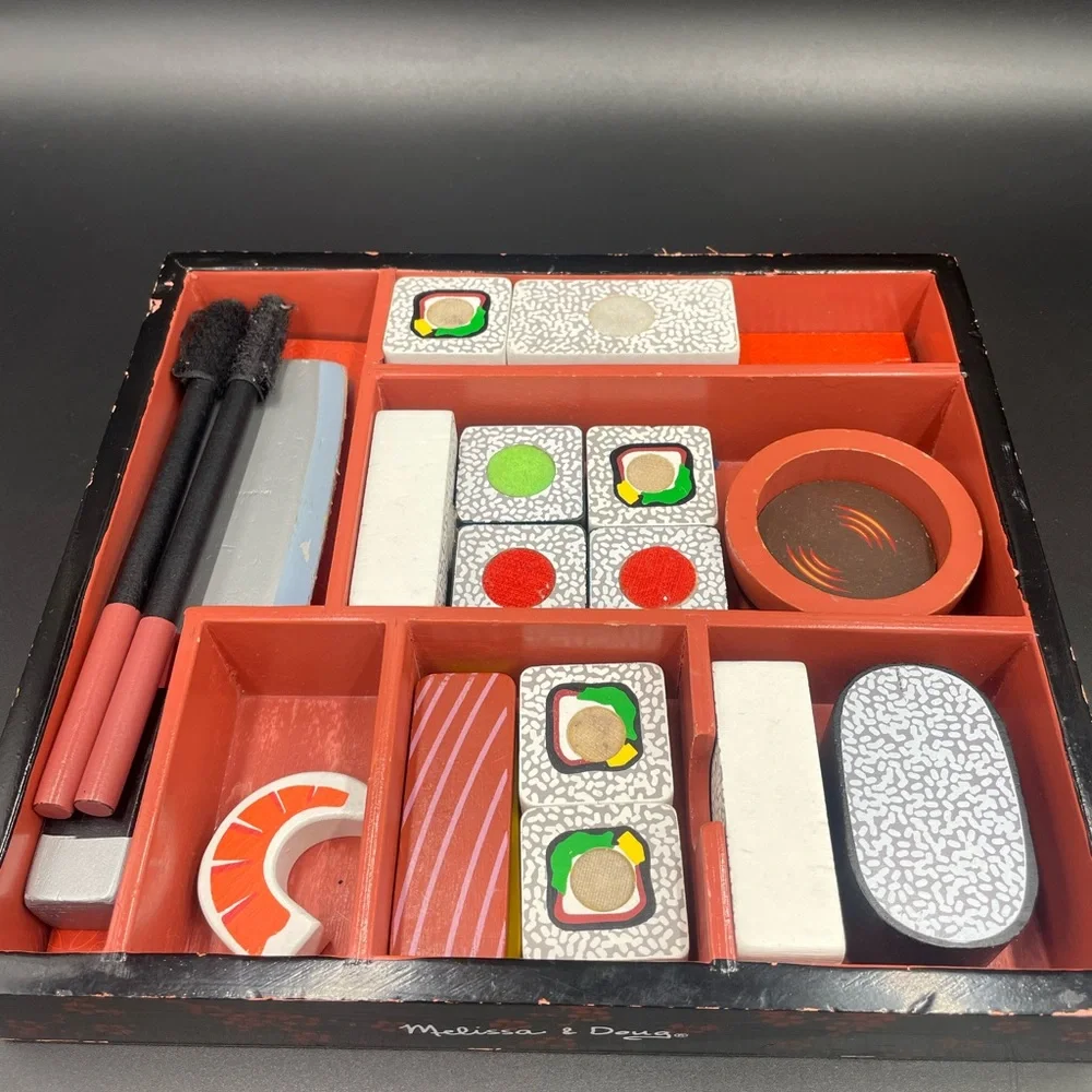 Melissa & Doug wooden Sushi slicing play set